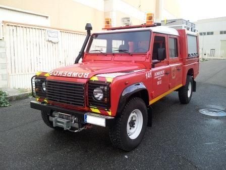 Transformación del BRL Land Rover a vehículo contra incendios
