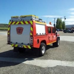 Transformación del BRL Land Rover a vehículo contra incendios